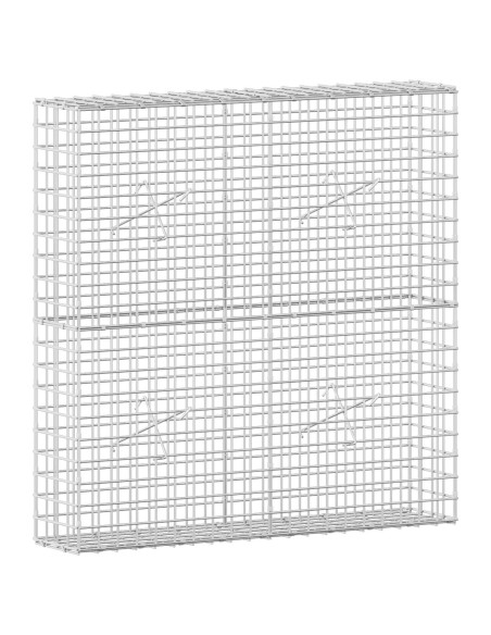 Gabione con filo da 5 mm e rete da 5x5 cm 100x20x100 cm