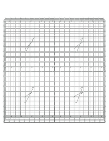 Gabione con filo da 5 mm e rete da 5x5 cm 100x20x100 cm