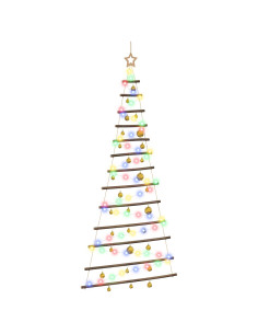 Albero di Natale appeso con palle 180 cm 100 LED Multicolore 2