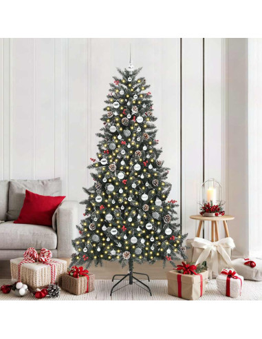 Albero di Natale artificiale con 300 LED Verde 210 cm