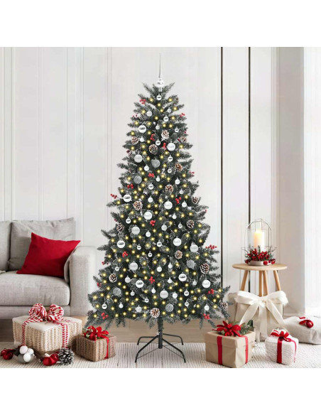 Albero di Natale artificiale con 300 LED Verde 210 cm