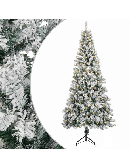 Albero di Natale Artificiale con Rami Pieghevoli 180 cm 300 LED