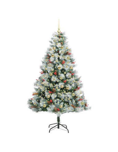 Albero di Natale artificiale Verde e bianco 180 cm