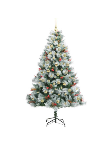 Albero di Natale artificiale Verde e bianco 180 cm