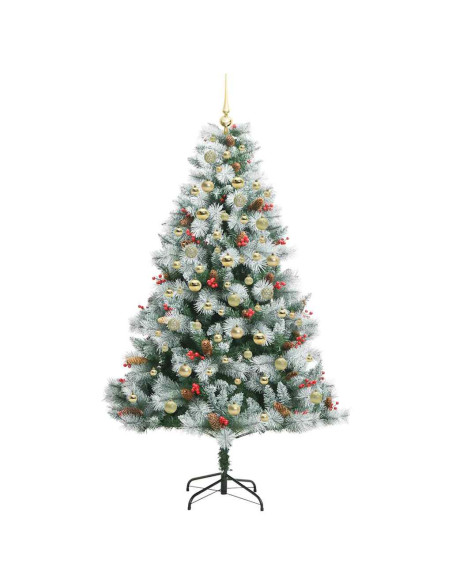 Albero di Natale artificiale Verde e bianco 180 cm