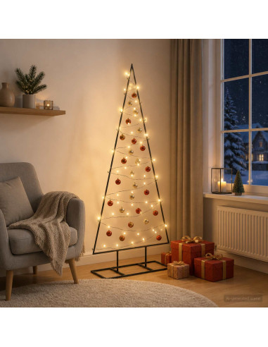 Albero di Natale in metallo con LED KUOPIO 125 cm Bianco caldo