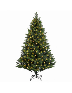 Albero di Natale Artificiale con Rami Pieghevoli 180 cm 300 LED 2
