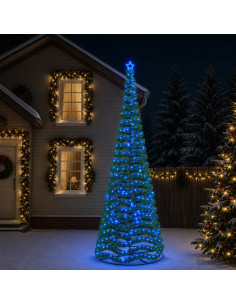 Albero di Natale in tinsel con luci LED e base EKENAS 400 cm