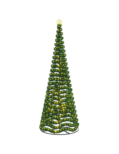 Albero di Natale in tinsel con luci LED e base EKENAS 400 cm