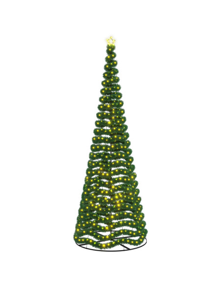 Albero di Natale in tinsel con luci LED e base EKENAS 400 cm