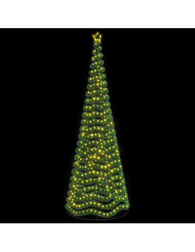 Albero di Natale in tinsel con luci LED e base EKENAS 400 cm