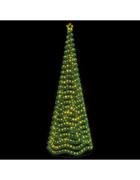 Albero di Natale in tinsel con luci LED e base EKENAS 400 cm