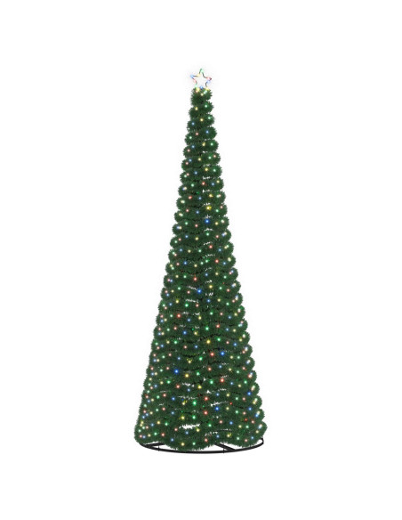 Albero di Natale in tinsel con luci LED e base EKENAS 300 cm