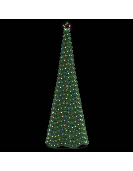 Albero di Natale in tinsel con luci LED e base EKENAS 300 cm
