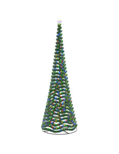 Albero di Natale in tinsel con luci LED e base EKENAS 500 cm 2