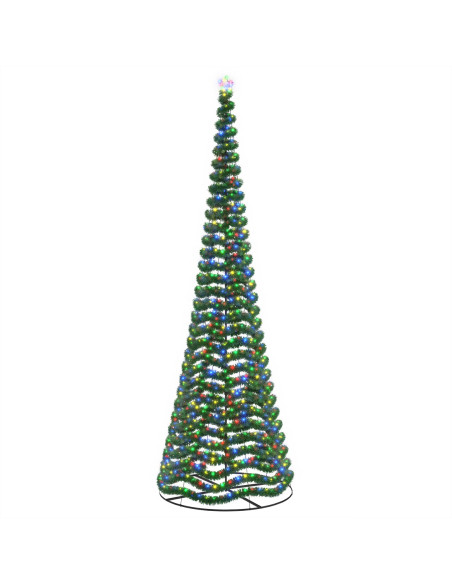 Albero di Natale in tinsel con luci LED e base EKENAS 500 cm