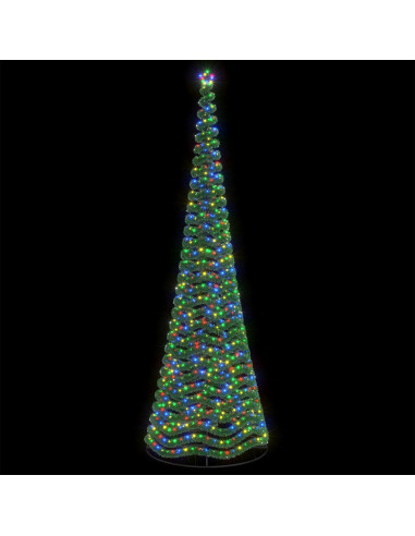 Albero di Natale in tinsel con luci LED e base EKENAS 500 cm