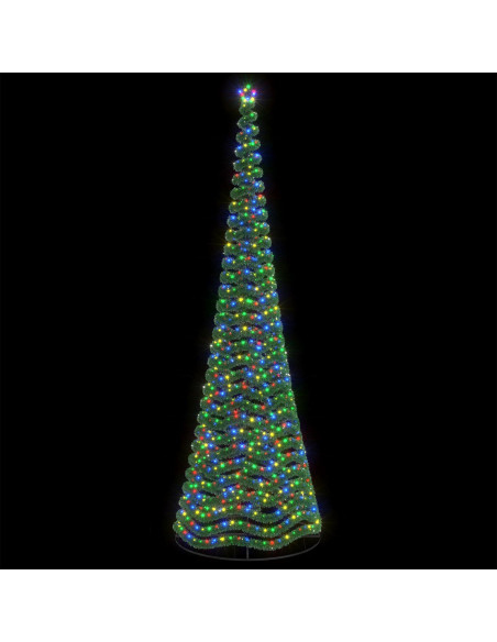 Albero di Natale in tinsel con luci LED e base EKENAS 500 cm
