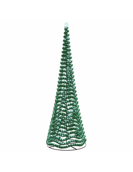 Albero di Natale in tinsel con luci LED e base EKENAS 500 cm
