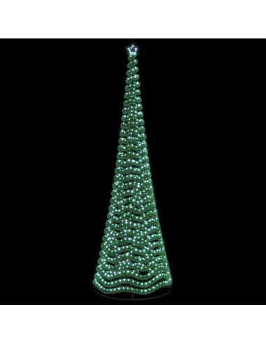 Albero di Natale in tinsel con luci LED e base EKENAS 500 cm