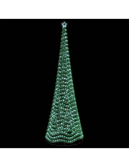 Albero di Natale in tinsel con luci LED e base EKENAS 500 cm