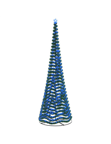 Albero di Natale in tinsel con luci LED e base EKENAS 500 cm