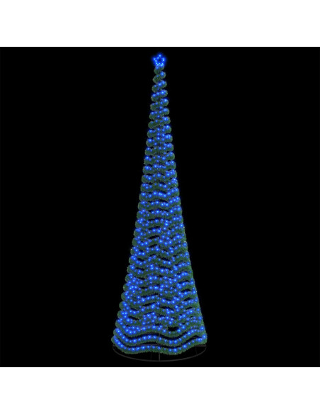 Albero di Natale in tinsel con luci LED e base EKENAS 500 cm