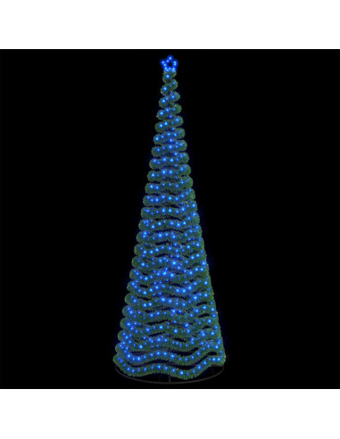 Albero di Natale in tinsel con luci LED e base EKENAS 400 cm