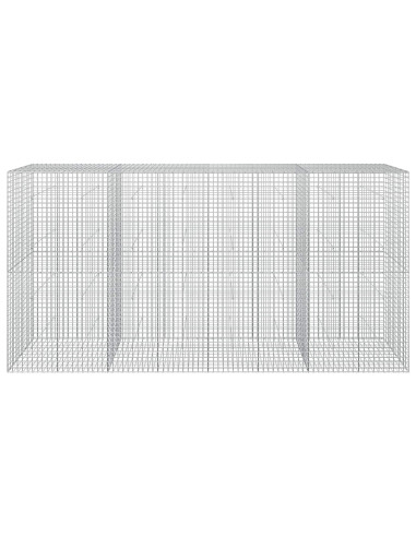 Gabione con filo da 5 mm e rete da 5x5 cm 400x50x200 cm