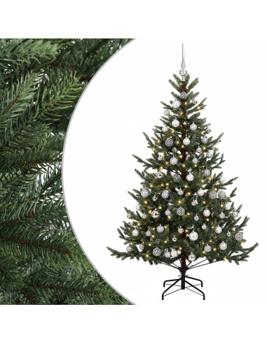Albero di Natale artificiale con palline 240 cm 300 LED