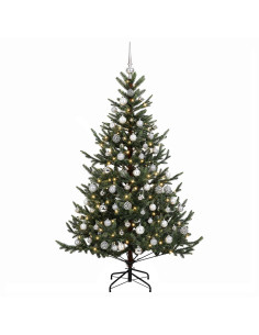 Albero di Natale artificiale con palline 240 cm 300 LED 2