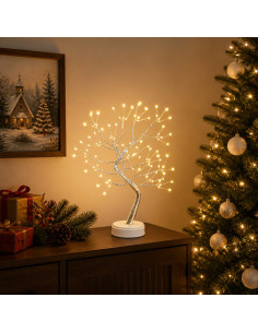 Mini albero di Natale starburst 2 pz Argento 12 x 50 cm Acciaio