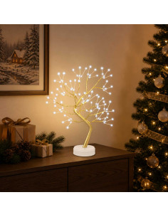 Mini albero di Natale starburst 2 pz Oro 12 x 50 cm Acciaio