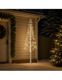 Albero di Natale Starburst Bianco 25 x 25 x 240 cm Plastica