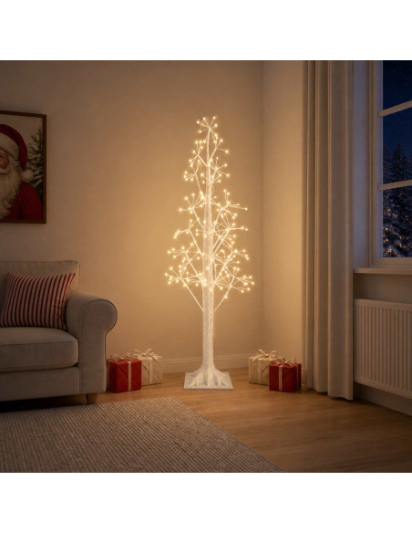 Albero di Natale Starburst Bianco 17 x 17 x 150 cm Plastica