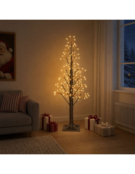 Albero di Natale Starburst Marrone 17 x 17 x 120 cm Plastica