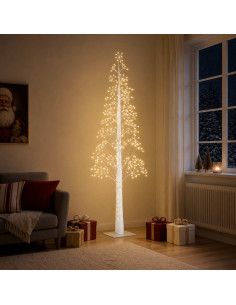 Albero di Natale Starburst Bianco 180 cm Plastica 432 LED
