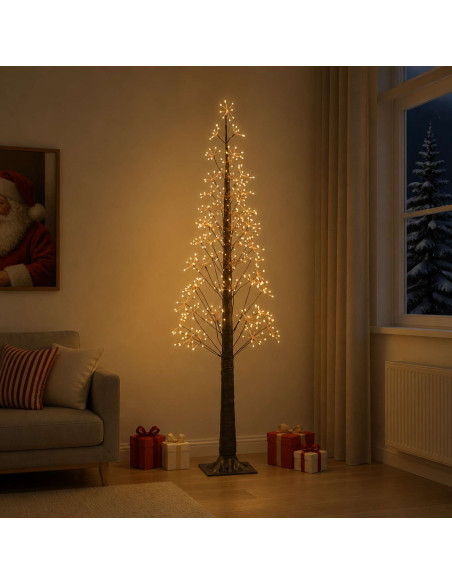 Albero di Natale Starburst Marrone 17 x 17 x 180 cm Plastica