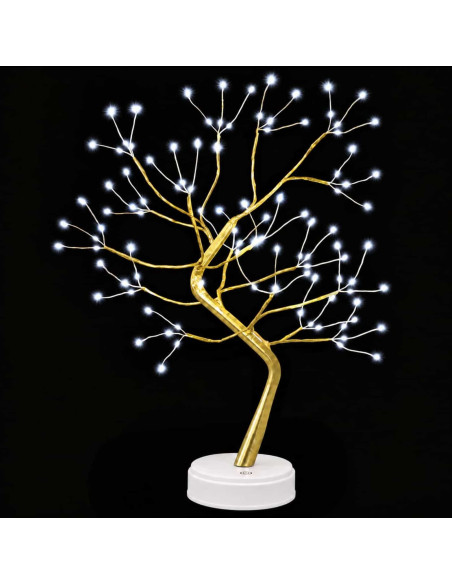 Mini albero di Natale starburst 2 pz Oro 12 x 50 cm Acciaio