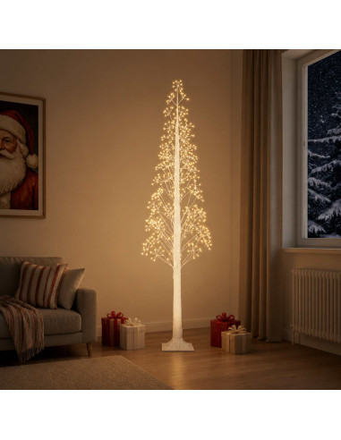 Albero di Natale Starburst Bianco 25 x 25 x 240 cm Plastica