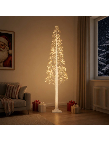Albero di Natale Starburst Bianco 25 x 25 x 240 cm Plastica