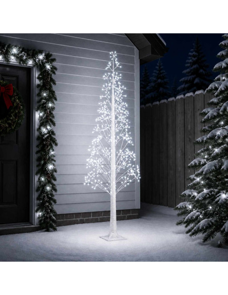 Albero di Natale Starburst Bianco 25 x 25 x 210 cm Plastica