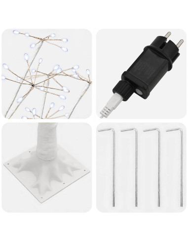 Albero di Natale Starburst Bianco 25 x 25 x 210 cm Plastica