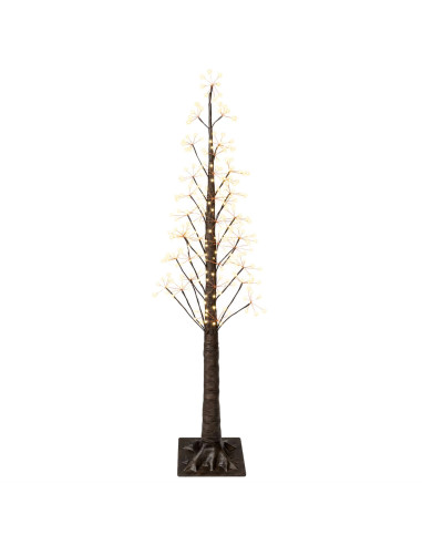 Albero di Natale Starburst Marrone 150 cm Plastica 304 LED