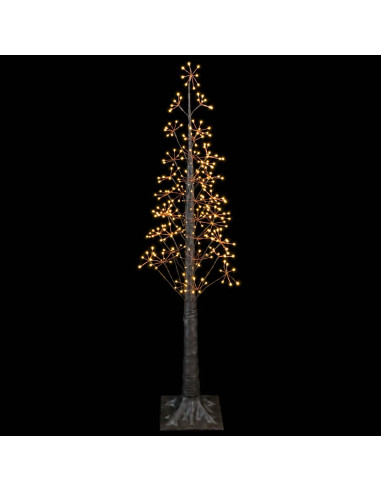 Albero di Natale Starburst Marrone 150 cm Plastica 304 LED