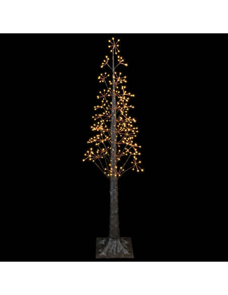 Albero di Natale Starburst Marrone 150 cm Plastica 304 LED