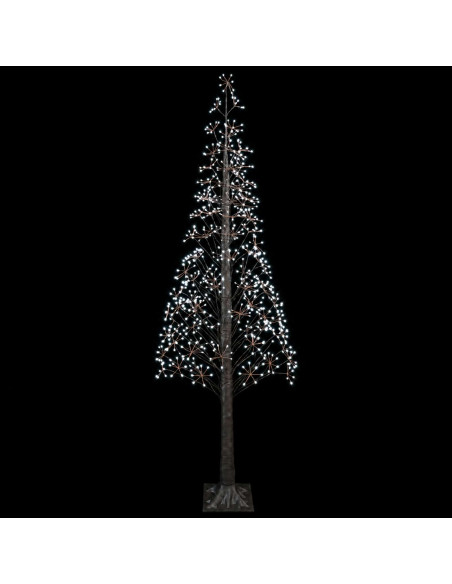 Albero di Natale Starburst Marrone 240 cm Plastica 688 LED