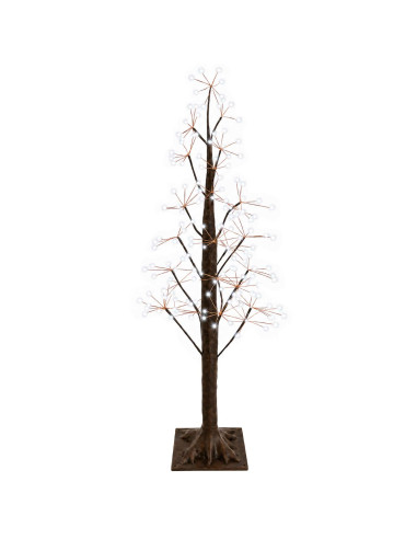 Albero di Natale Starburst Marrone 120 cm Plastica 240 LED