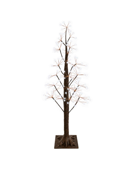 Albero di Natale Starburst Marrone 120 cm Plastica 240 LED