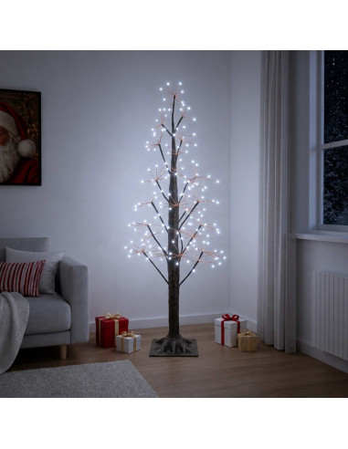 Albero di Natale Starburst Marrone 120 cm Plastica 240 LED